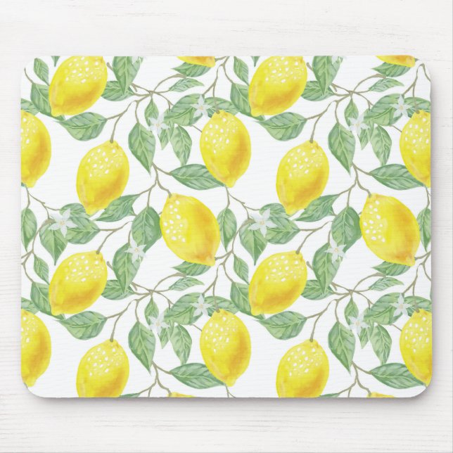 Lemon Tree Pattern Mouse Pad (Front)