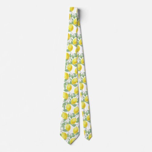 Lemon Tree Pattern Neck Tie