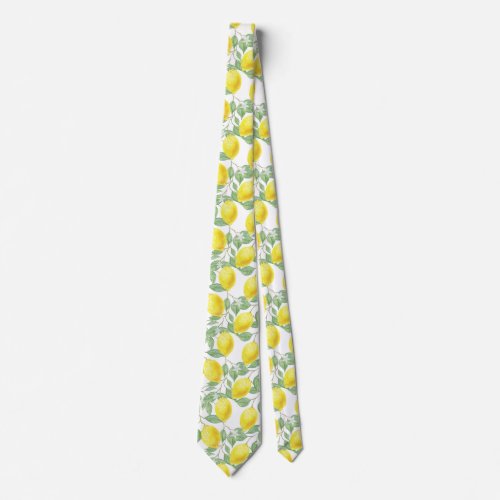 Lemon Tree Pattern Neck Tie