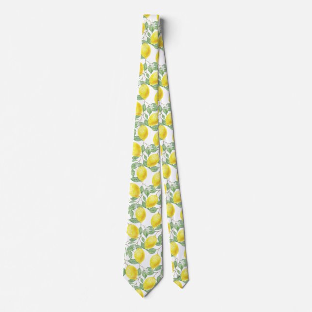Lemon Tree Pattern Neck Tie (Front)