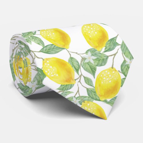 Lemon Tree Pattern Neck Tie