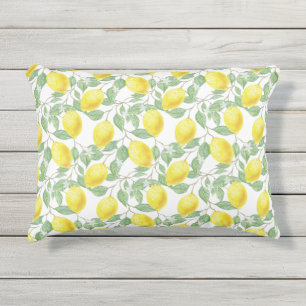 Lemon Tree Pattern Outdoor Pillow