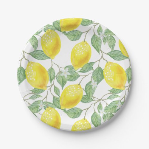 Lemon Tree Pattern Paper Plates