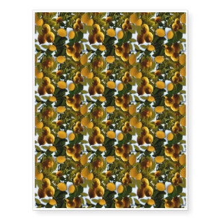 Lemon Tree Pattern Temporary Tattoos