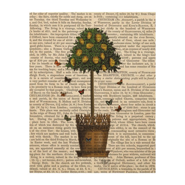 Lemon Tree Wood Wall Decor (Front)