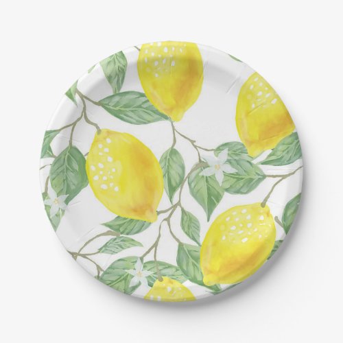 Lemon Tree Yellow and Green Country Paper Plates