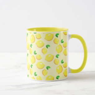 Lemon Tree Yellow Ringer Mug