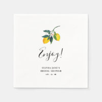 Lemon Tropical Bridal Shower