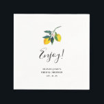 Lemon Tropical Bridal Shower Napkins<br><div class="desc">Lemon Tropical Bridal Shower Napkins</div>