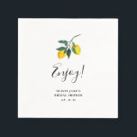 Lemon Tropical Bridal Shower Napkins<br><div class="desc">Lemon Tropical Bridal Shower Napkins</div>