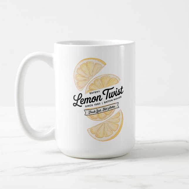 Lemon Twist Eatery Coffee Mug (Left)