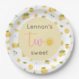 Lemon Two Sweet Birthday Paper Plates