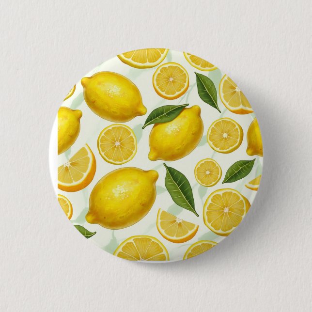  Lemon Veggie Button (Front)