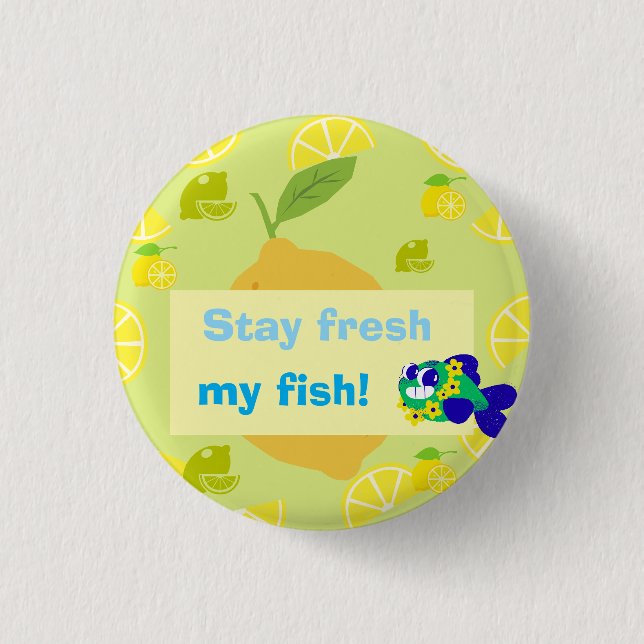 Lemon Vibes  Button (Front)