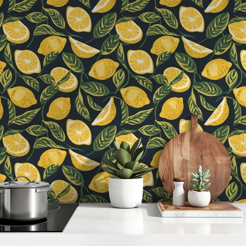 Lemon Wallpapers Grove Delight Vibrant Citrus Wallpaper