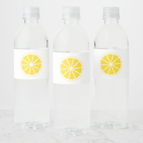 Lemon Water Bottle Label