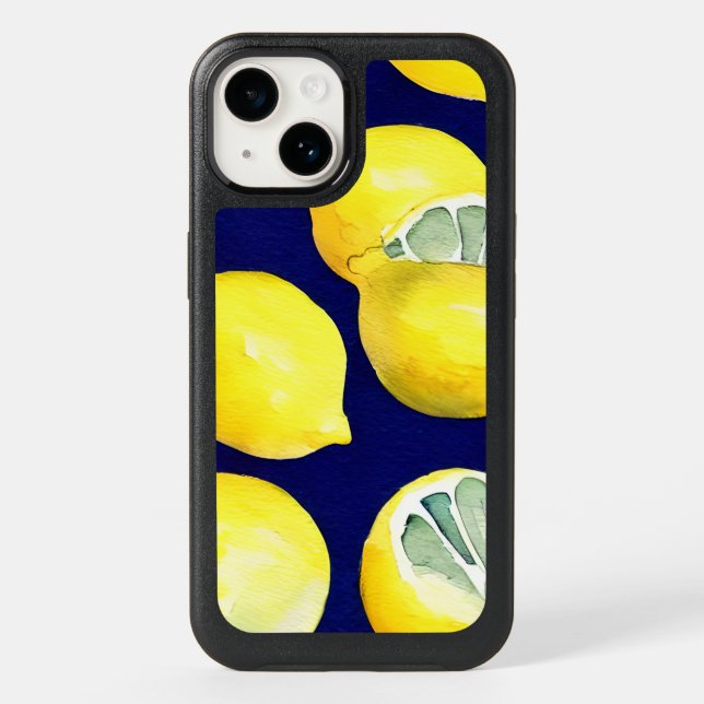 Lemon Watercolor Otterbox iPhone Case (Back)