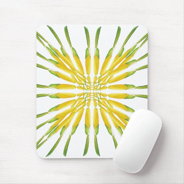Lemon Watercolor Painting Pattern Mouse Pad (With Mouse)