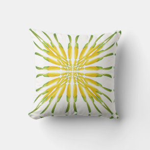 Lemon Watercolor Painting Pattern Throw Pillow