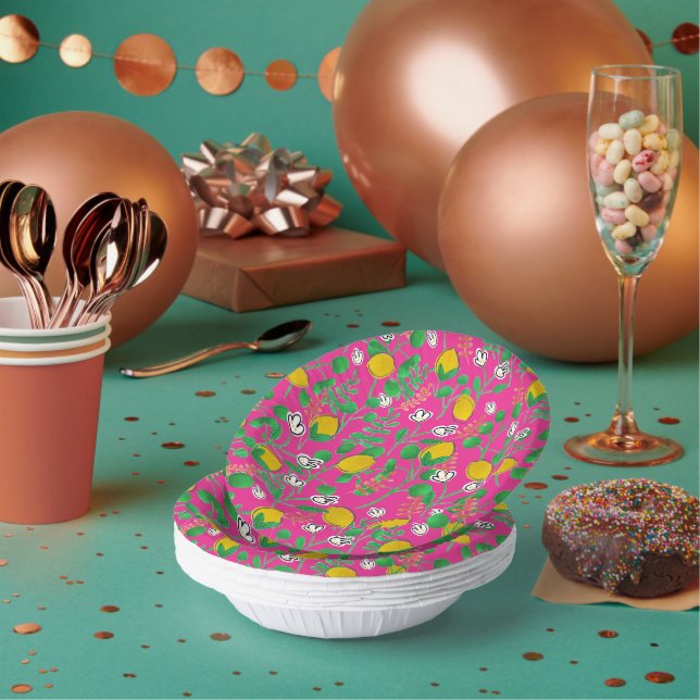 lemon watercolor paper bowls (Multi)