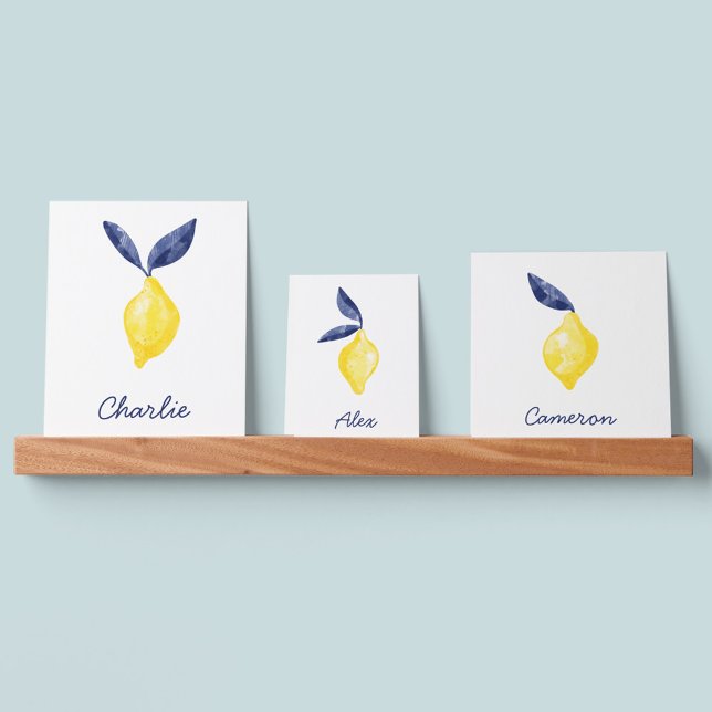 Lemon Watercolor Personalized Picture Ledge (Creator Uploaded)