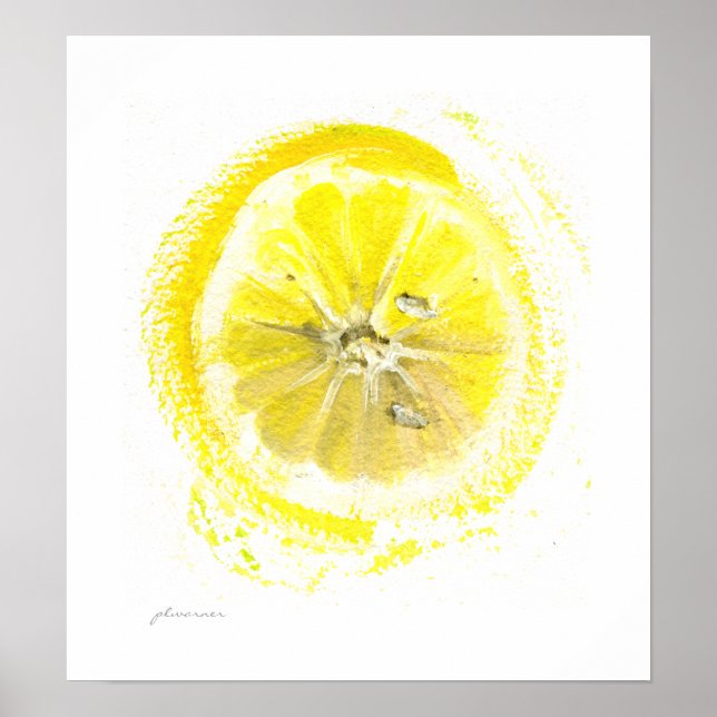 Lemon watercolor poster (Front)