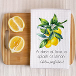 Lemon Watercolor Rustic Kitchen Towel<br><div class="desc">Elevate your lemon-themed bridal shower with a custom kitchen towel – a vibrant yellow delight that doubles as a playful game prize and a memorable bridal party gift. Squeeze the day with this citrusy touch!</div>