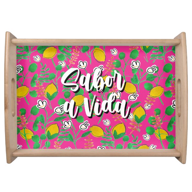 lemon watercolor serving tray (Front)