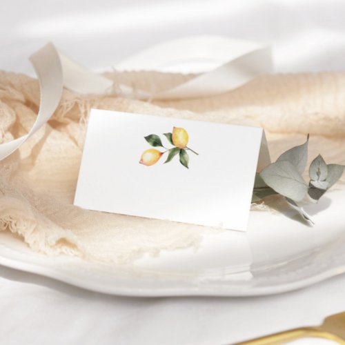 Lemon Watercolor wedding place cards
