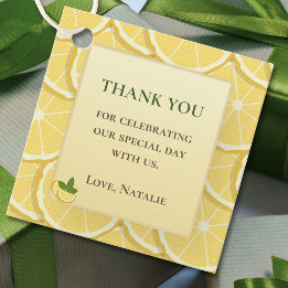 Lemon Wedding Favor Tag | Citrus Thank You