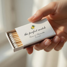 Lemon Wedding Matchbox Favor | “The Perfect Match”