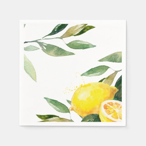 Lemon Wedding Napkin