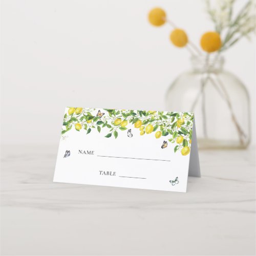 Lemon Wedding  Place Card