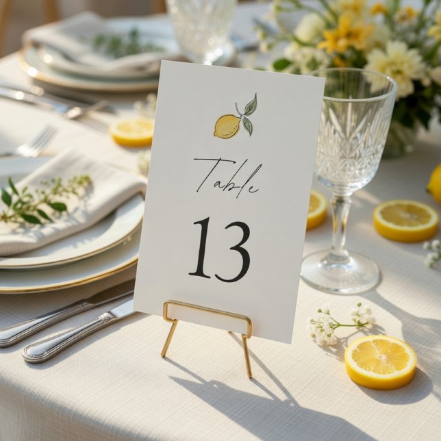 Lemon Wedding Table Number | Amalfi Coast Wedding  (Creator Uploaded)