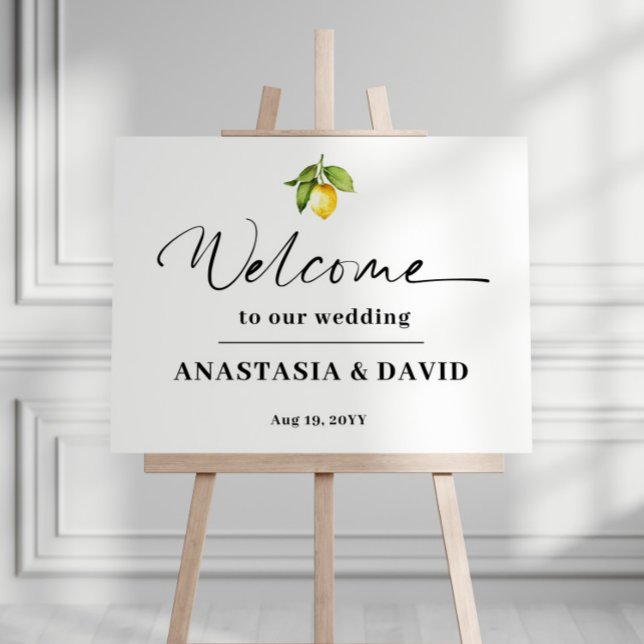 Lemon Wedding Welcome Foam Board (Creator Uploaded)