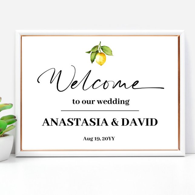 Lemon Wedding Welcome Poster (Creator Uploaded)