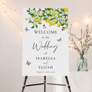 Lemon Wedding Welcome Sign