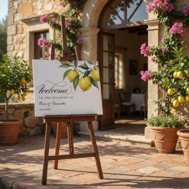 Lemon Wedding Welcome Sign | Mediterranean Citrus  (Creator Uploaded)