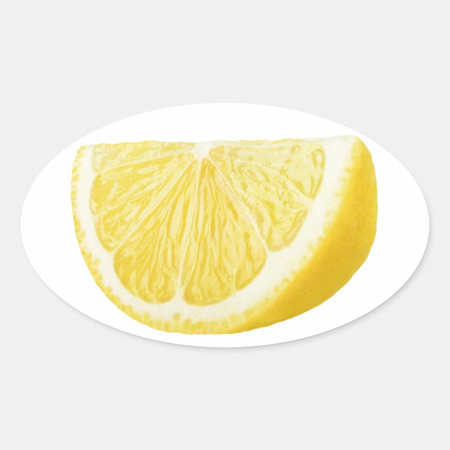 Lemon wedge oval sticker (Front)