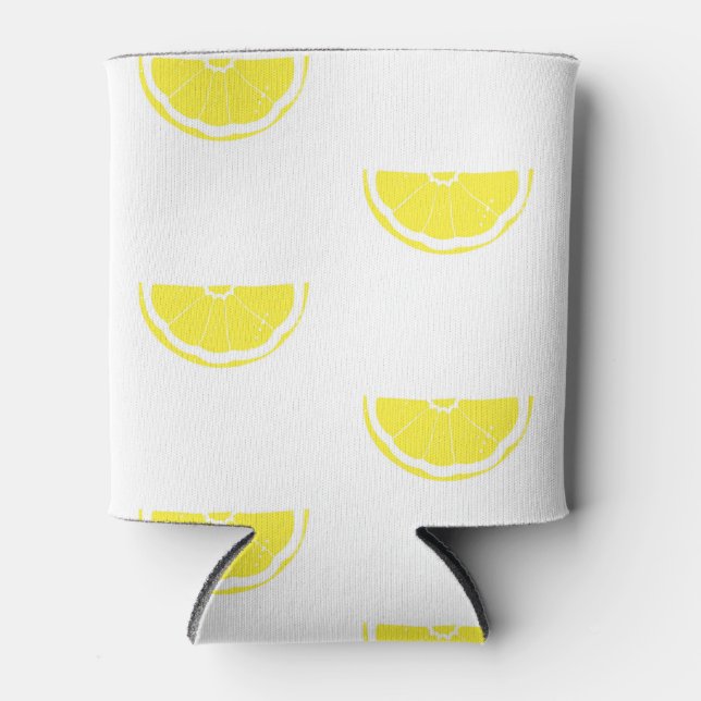 Lemon Wedge Pattern Can Cooler (Front)