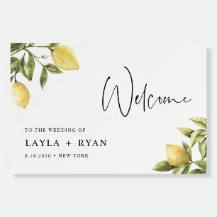 Lemon Welcome Sign Printable Summer Citrus Wedding