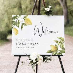 Lemon Welcome Sign Printable Summer Citrus Wedding