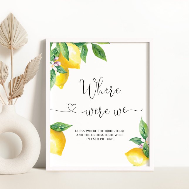 Lemon where were we bridal shower game poster (Creator Uploaded)