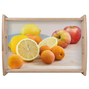 Lemon With Apricots And Apples Food Photography Serving Tray
