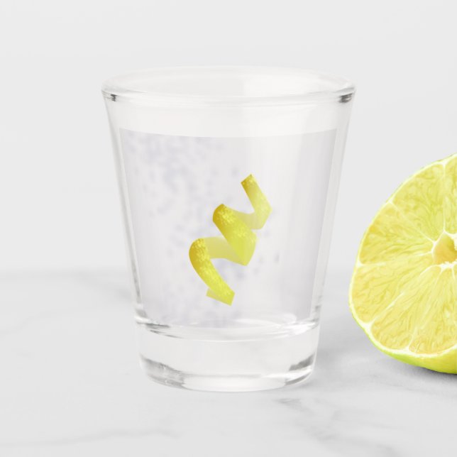 lemon with bubble vodka Shot glass (Front)
