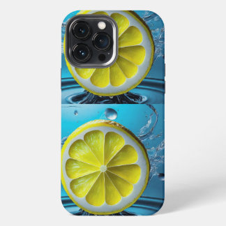 Lemon with refreshing water droplets iPhone 13 pro max case
