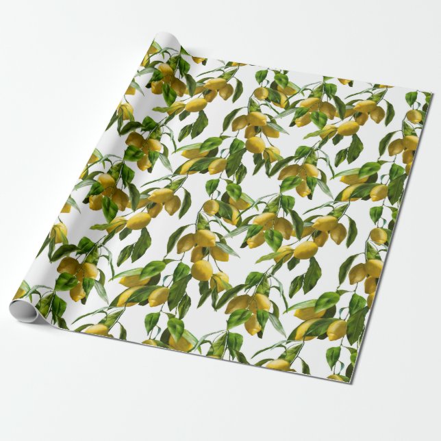 Lemon Wrapping Paper (Unrolled)