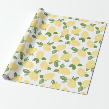 Lemon Wrapping Paper by Whimzy_Designs at Zazzle