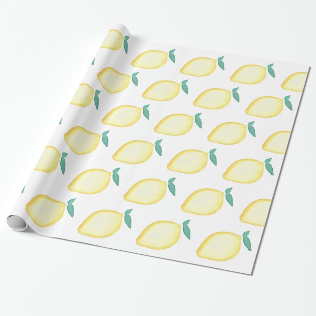 Lemon Wrapping Paper (Unrolled)