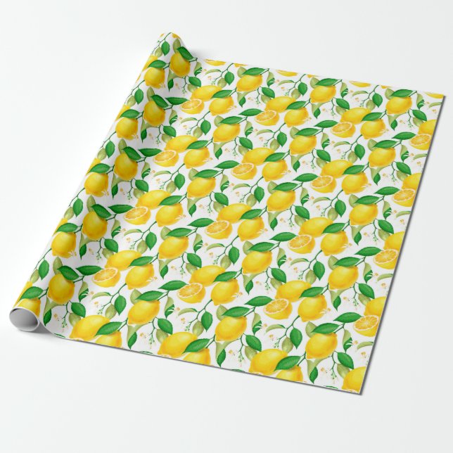 Lemon Wrapping Paper (Unrolled)